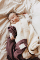 Bawełniany kocyk Softie Plum