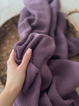 Bawełniany kocyk Softie Plum
