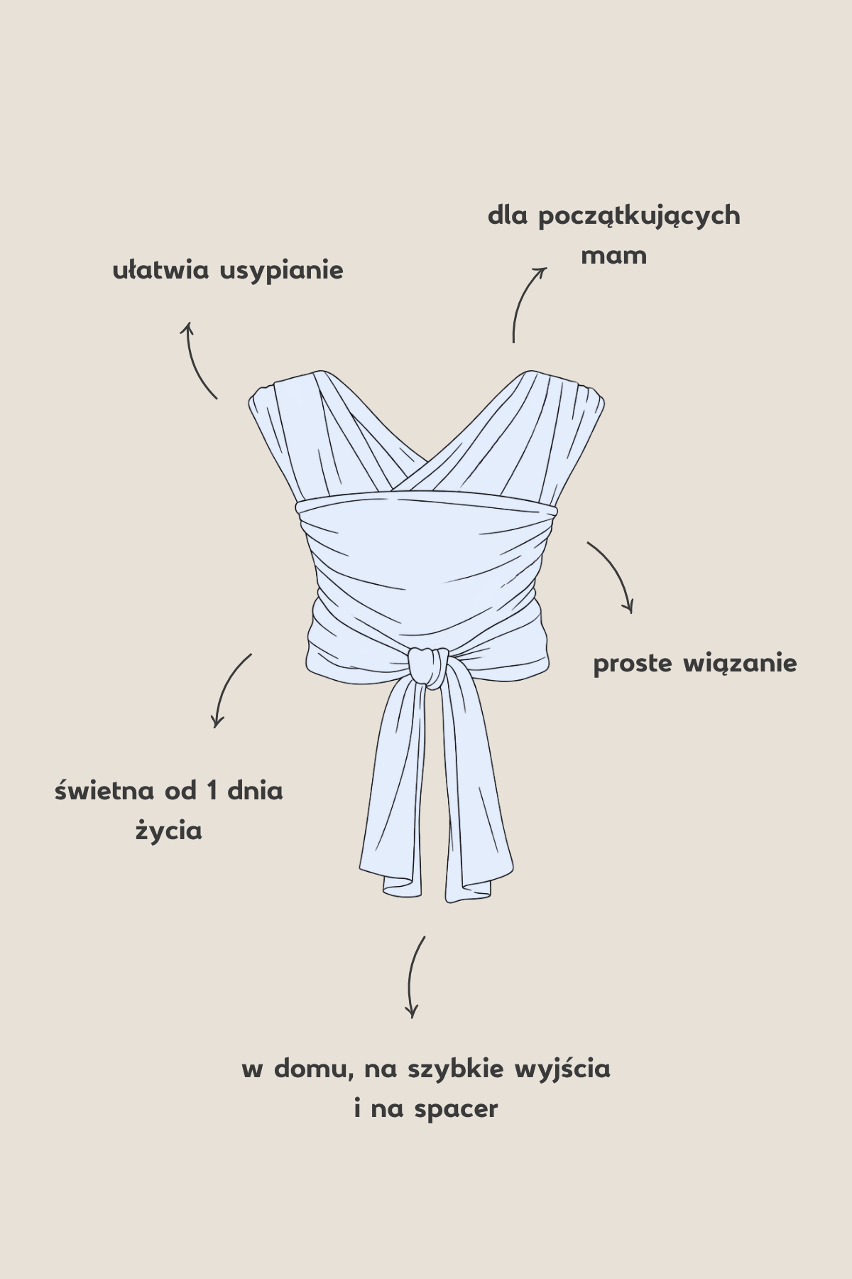Chusta Elastyczna HugMe Almond