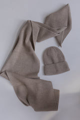 Szal Salvia z wełny merino Sand