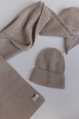 Szal Salvia z wełny merino Sand
