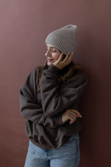 Tilia - czapka z wełny merino Sand